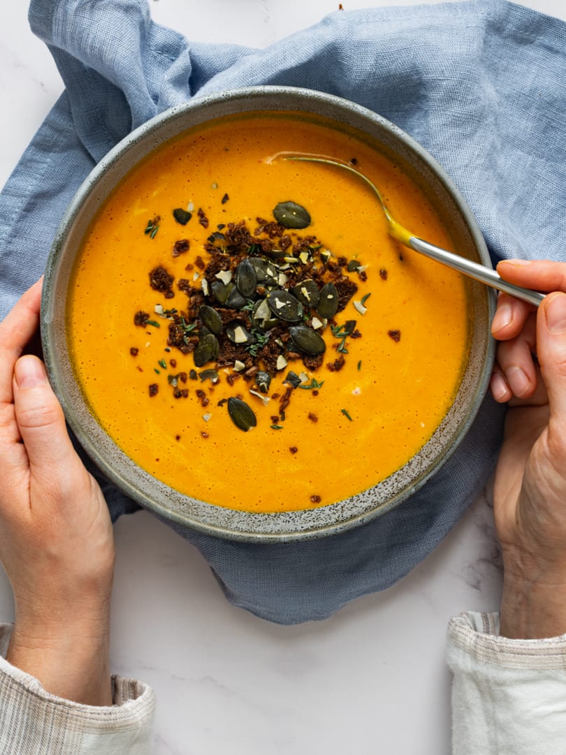 Chilled pumpkin tomato soup