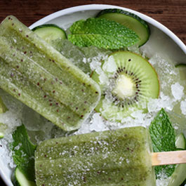 Refreshing tropical cucumber lollies