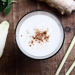 Pear lemongrass and ginger smoothie