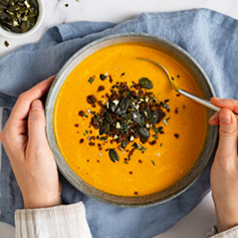 Chilled pumpkin tomato soup
