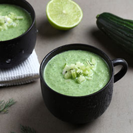 Chilled cucumber soup with yoghurt and dill  
