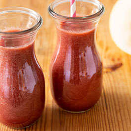 Smoothie with melon, cucumber, beetroot and apple juice