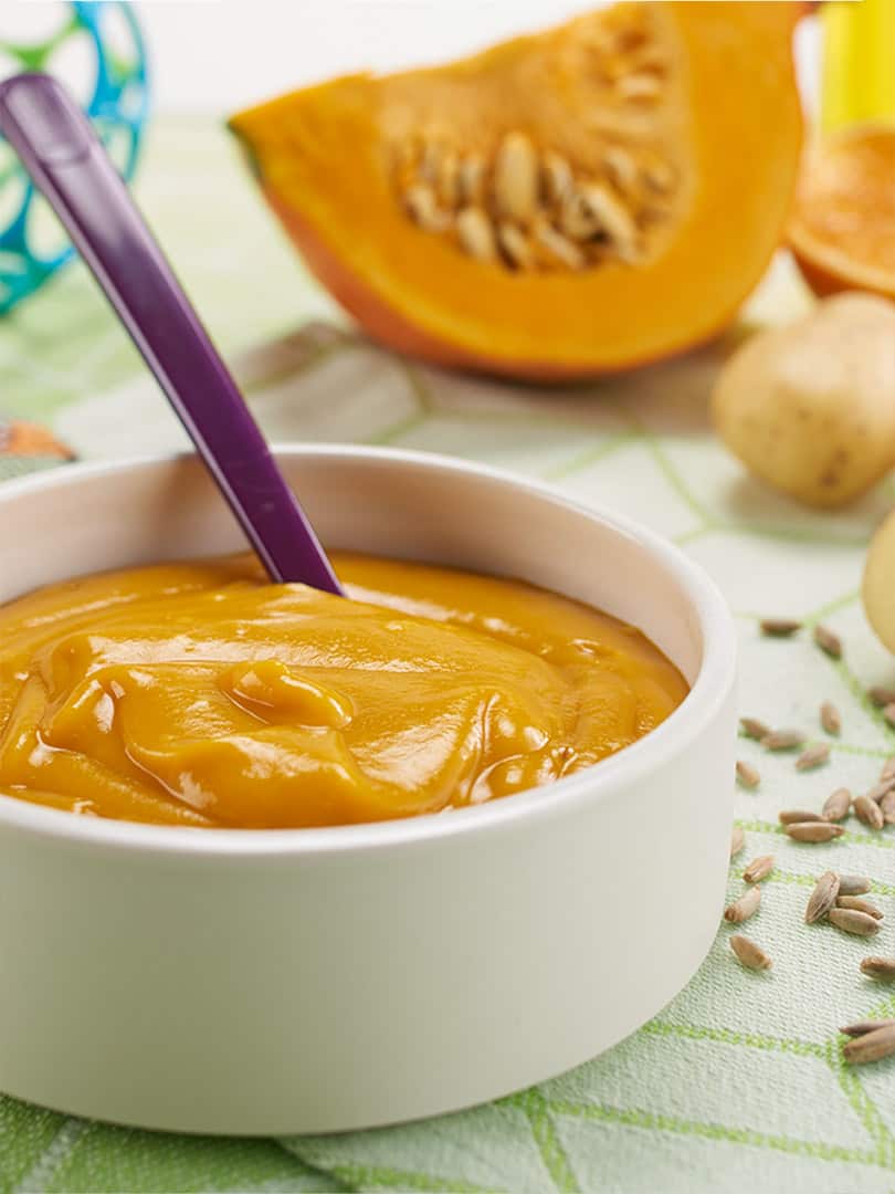 Baby Nutrition recipe Pumpkin potato rye purée
