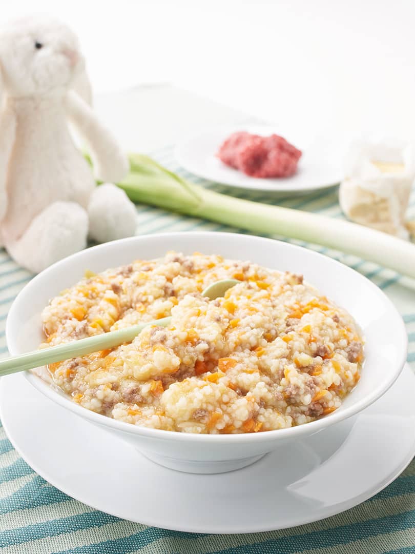 Vegetable couscous with minced beef