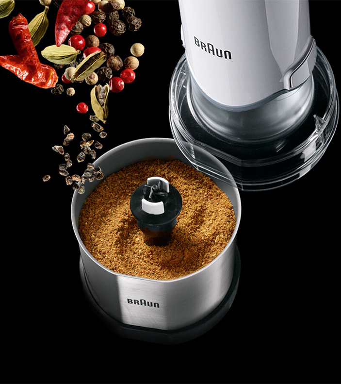 Braun MQ-3048 MultiQuick 3 Hand Blender 700w with Spice grinder, Beater, Chopper and Ice Crusher