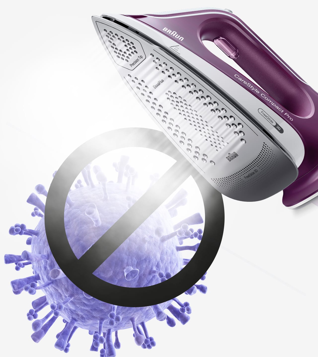 Reduce the spread of Pathogens in and on textiles by ironing with CareStyle