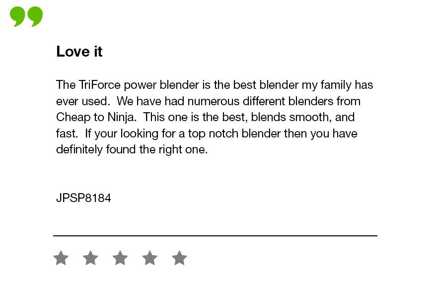 Braun TriForce PowerBlender Review