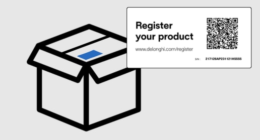 an icon showing the position of a QR code on a box